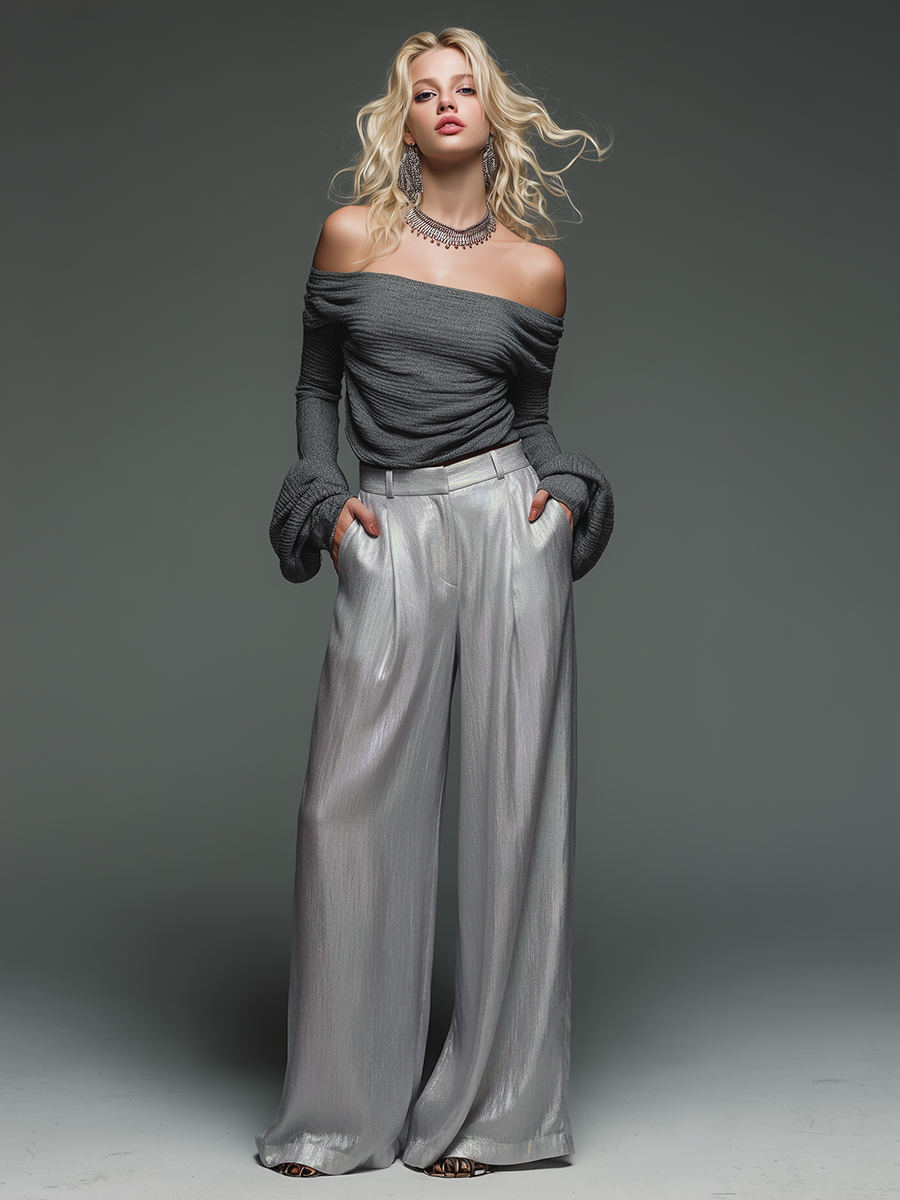 Elegant High-quality Wide-leg Pants