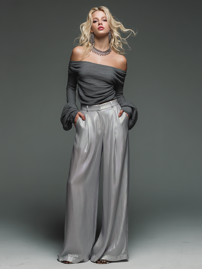 Elegant High-quality Wide-leg Pants