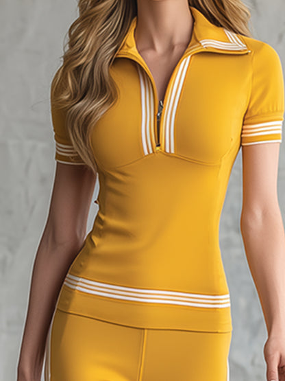 Urban Sporty Sunny Yellow T-shirt And Trousers Set