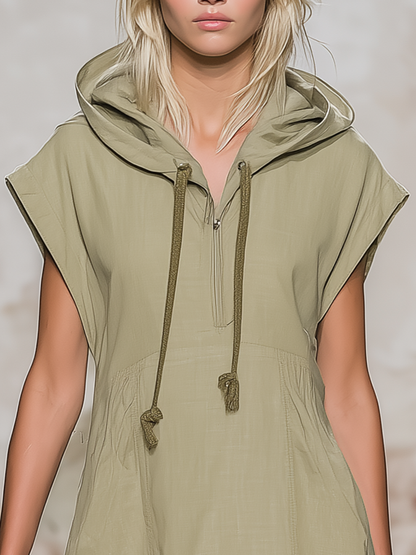 Casual And Comfortable Short-sleeved Sweatshirt And Ruffled Skirt Set