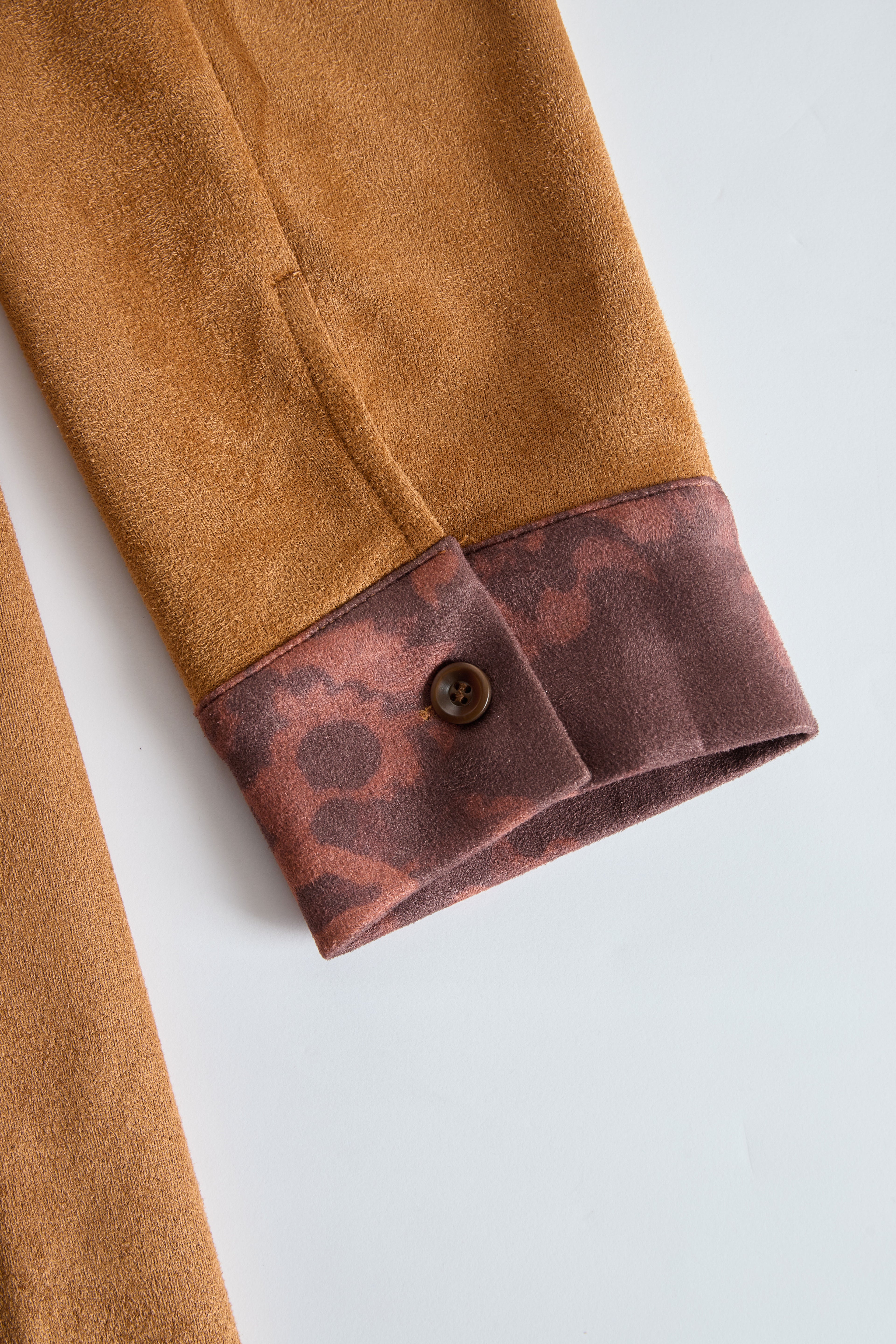 Western Retro Lace-Up Plaid Patchwork Caramel Faux Suede Maxi Dress