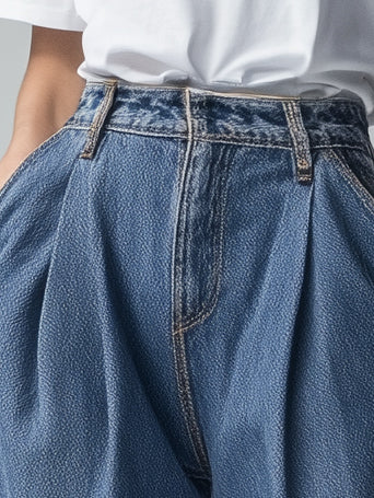 Casual High Waist Denim Bermuda Shorts