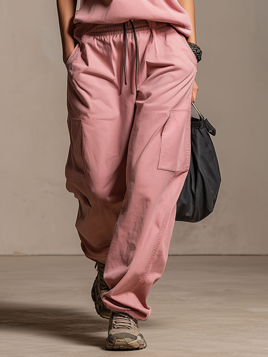 Stand-collar Half-open Neck Sleeveless Top And Trousers Set