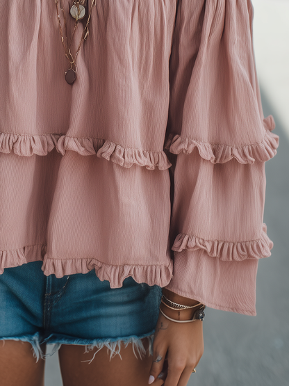 Vintage Off Shoulder Long Sleeve Loose Shirt