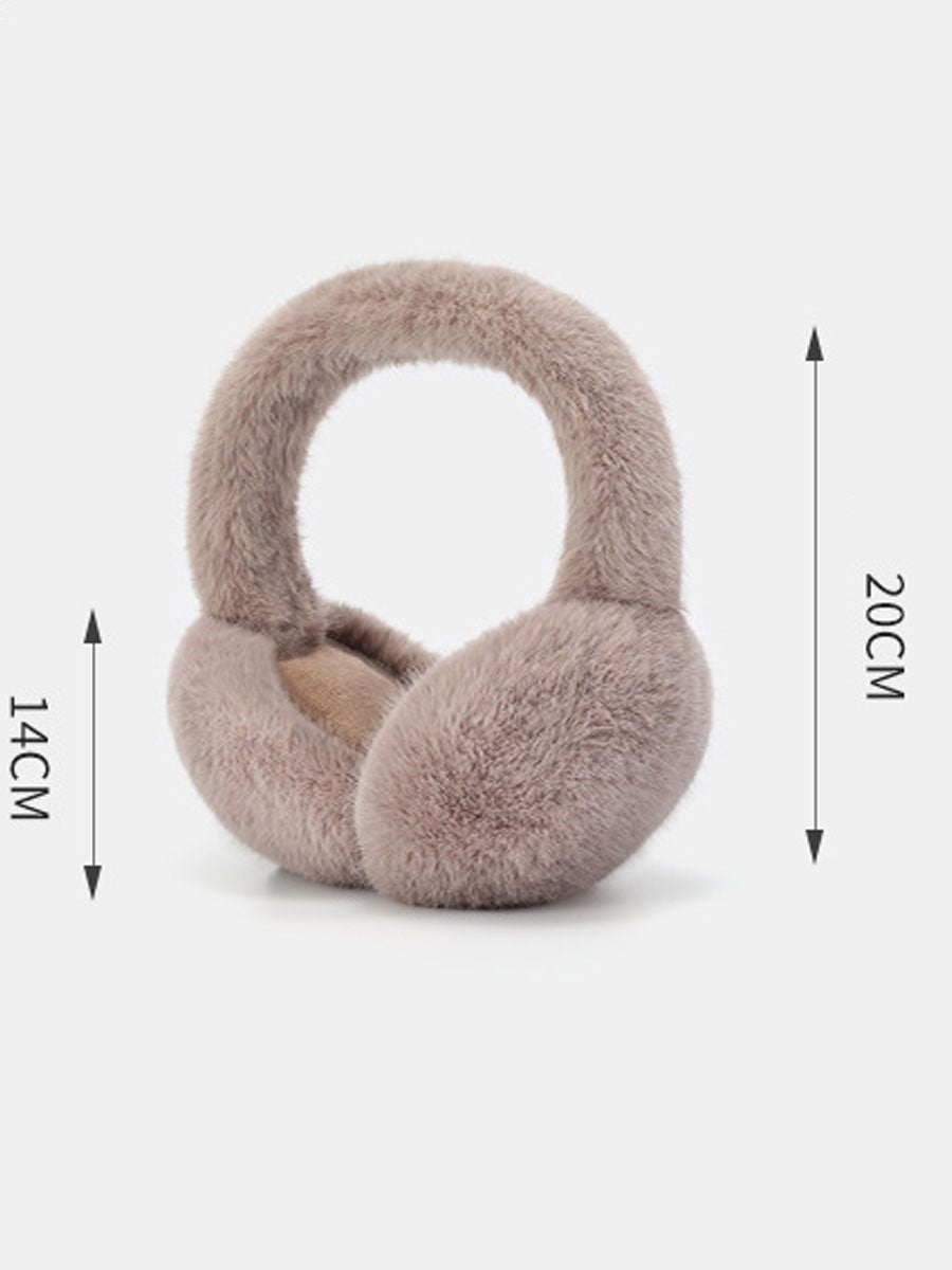 Warm And Windproof Fleece Foldable Imitation Rabbit Fur Earmuffs