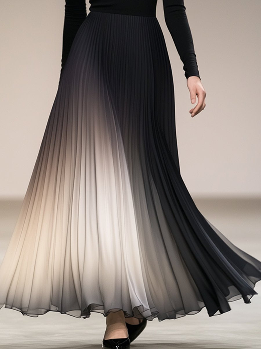 Fashionable And Elegant High-End Gradient Maxi Dress