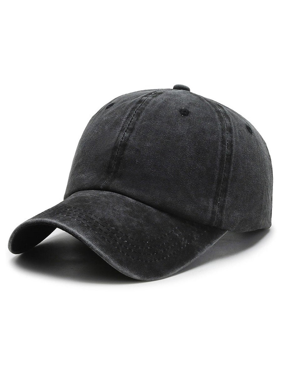 Casual Retro Distressed Washed Denim Baseball Cap