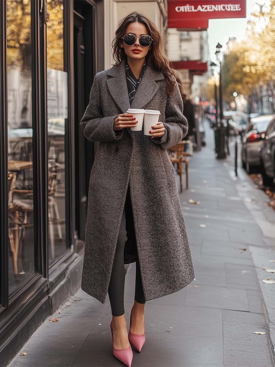 Casual Retro Fashion Lapel Long Coat