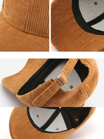 Casual Retro Corduroy Sports Warm Baseball Cap