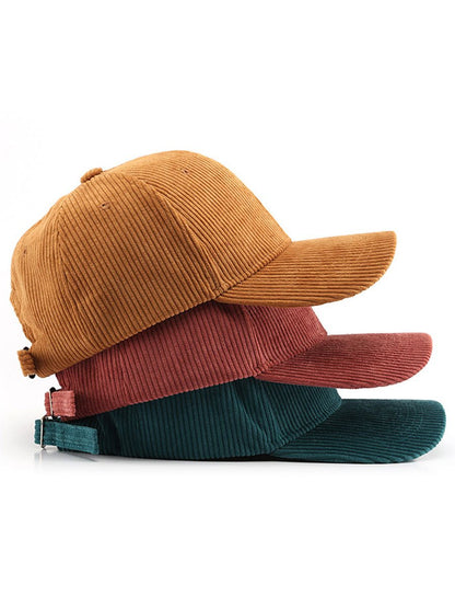 Casual Retro Corduroy Sports Warm Baseball Cap