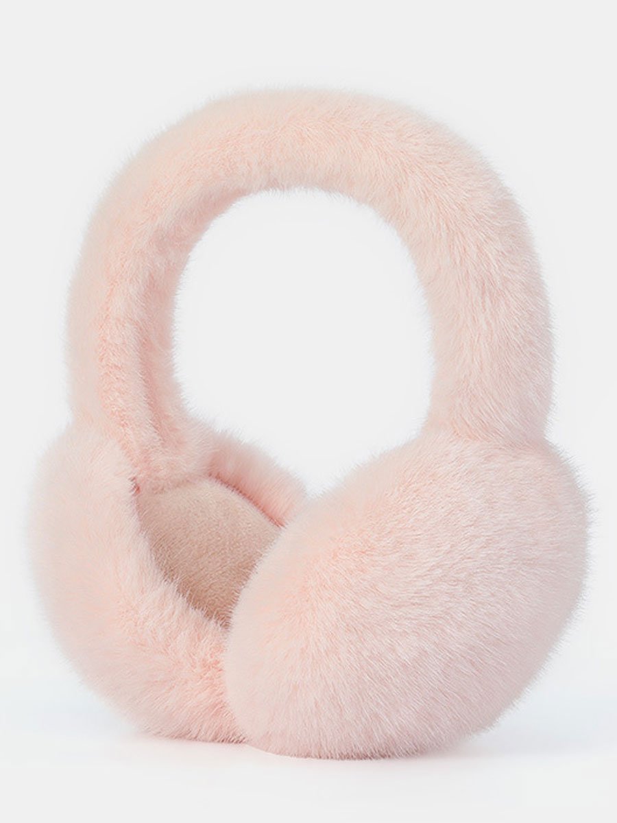 Warm And Windproof Fleece Foldable Imitation Rabbit Fur Earmuffs