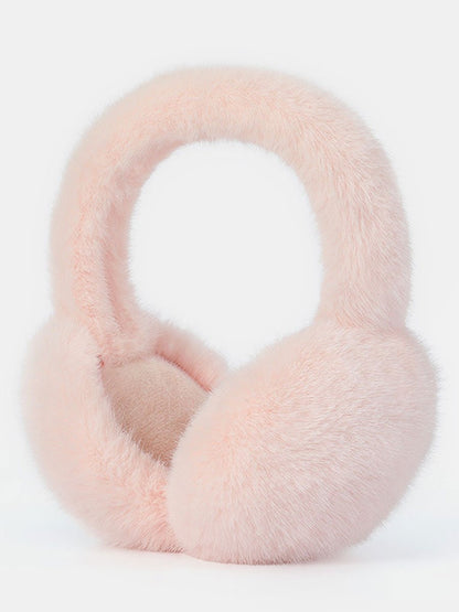 Warm And Windproof Fleece Foldable Imitation Rabbit Fur Earmuffs