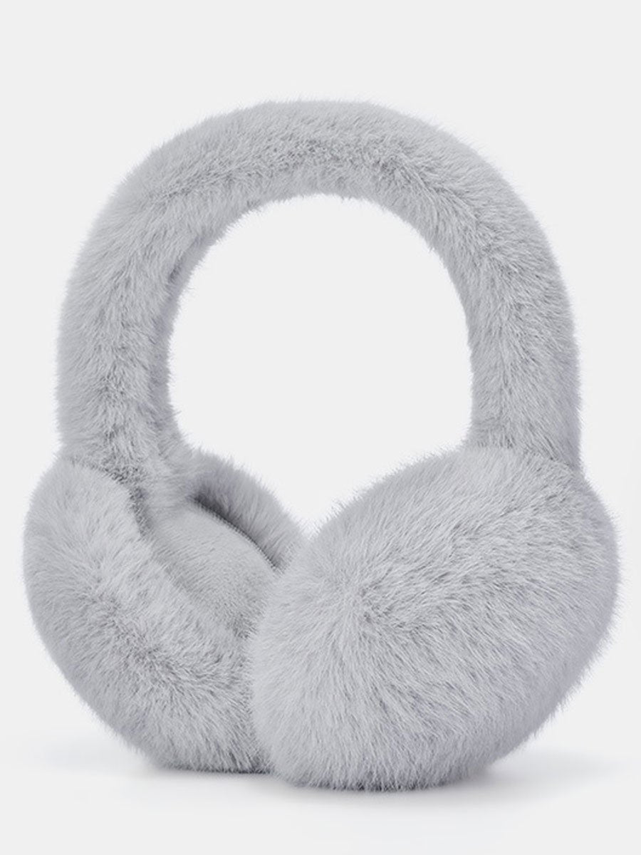 Warm And Windproof Fleece Foldable Imitation Rabbit Fur Earmuffs