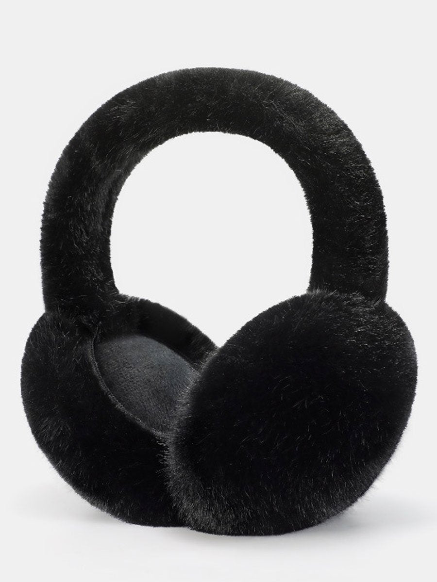 Warm And Windproof Fleece Foldable Imitation Rabbit Fur Earmuffs