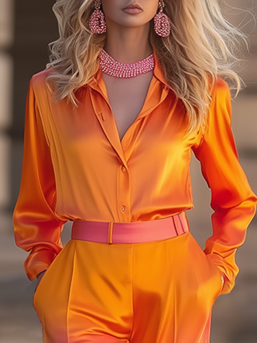 Retro Elegant Fashion Gradient Jumpsuit