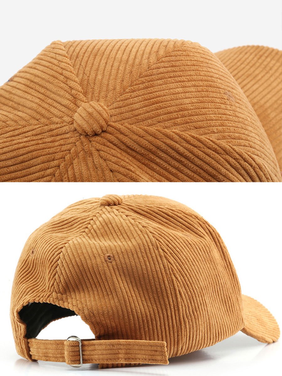 Casual Retro Corduroy Sports Warm Baseball Cap