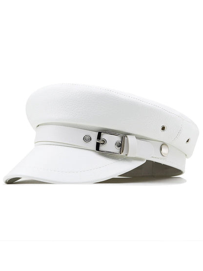 Pu Leather All-Match Breathable Beret