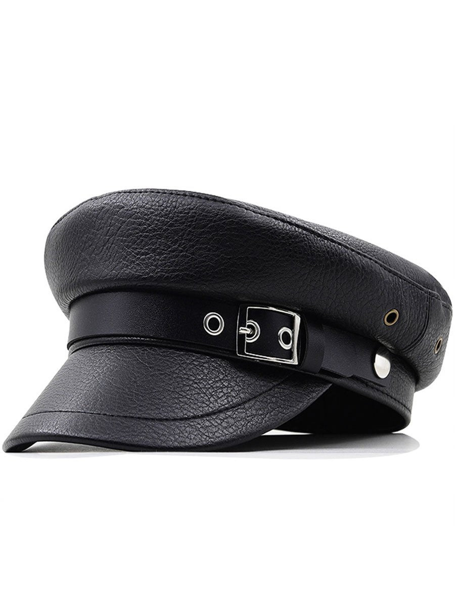 Pu Leather All-Match Breathable Beret