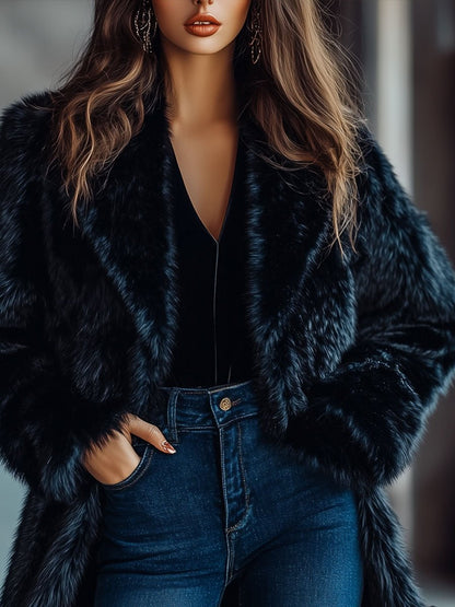 Casual Loose Retro Fashion Faux Fur Coat