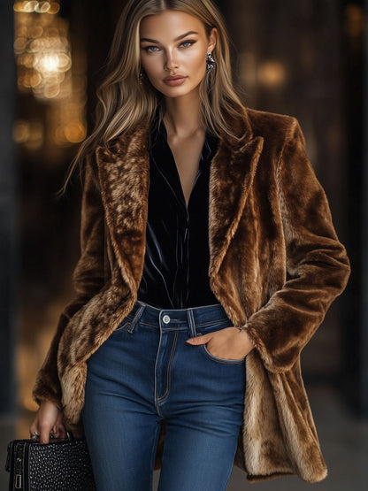 Casual Loose Vintage Faux Fur Coat