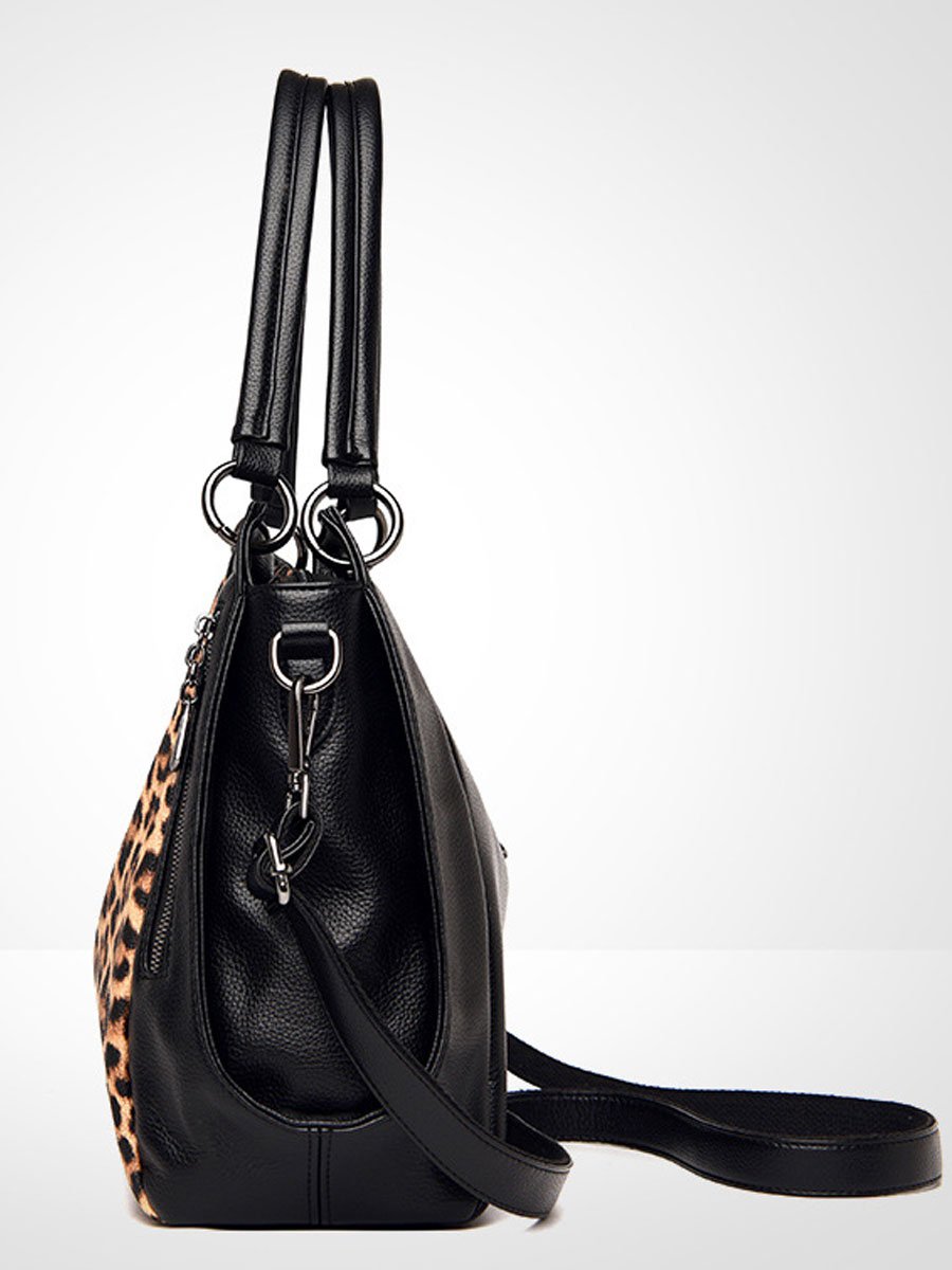 Casual Leopard Print Zebra Shoulder Bag