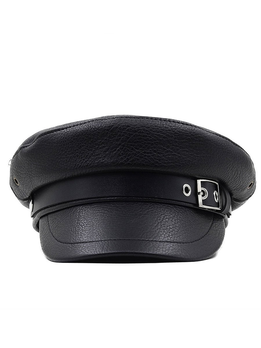 Pu Leather All-Match Breathable Beret