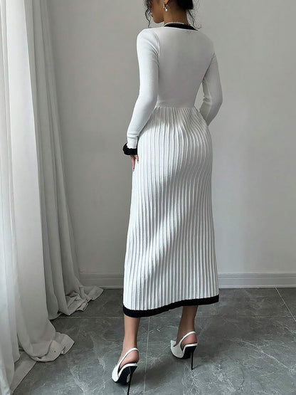 Elegant And Stylish Exquisite Knitted Midi Dress