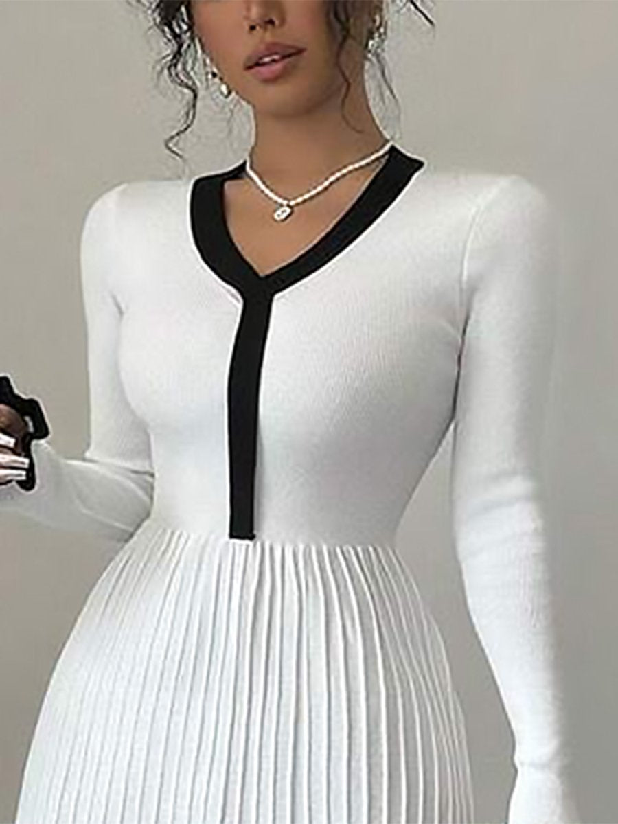 Elegant And Stylish Exquisite Knitted Midi Dress