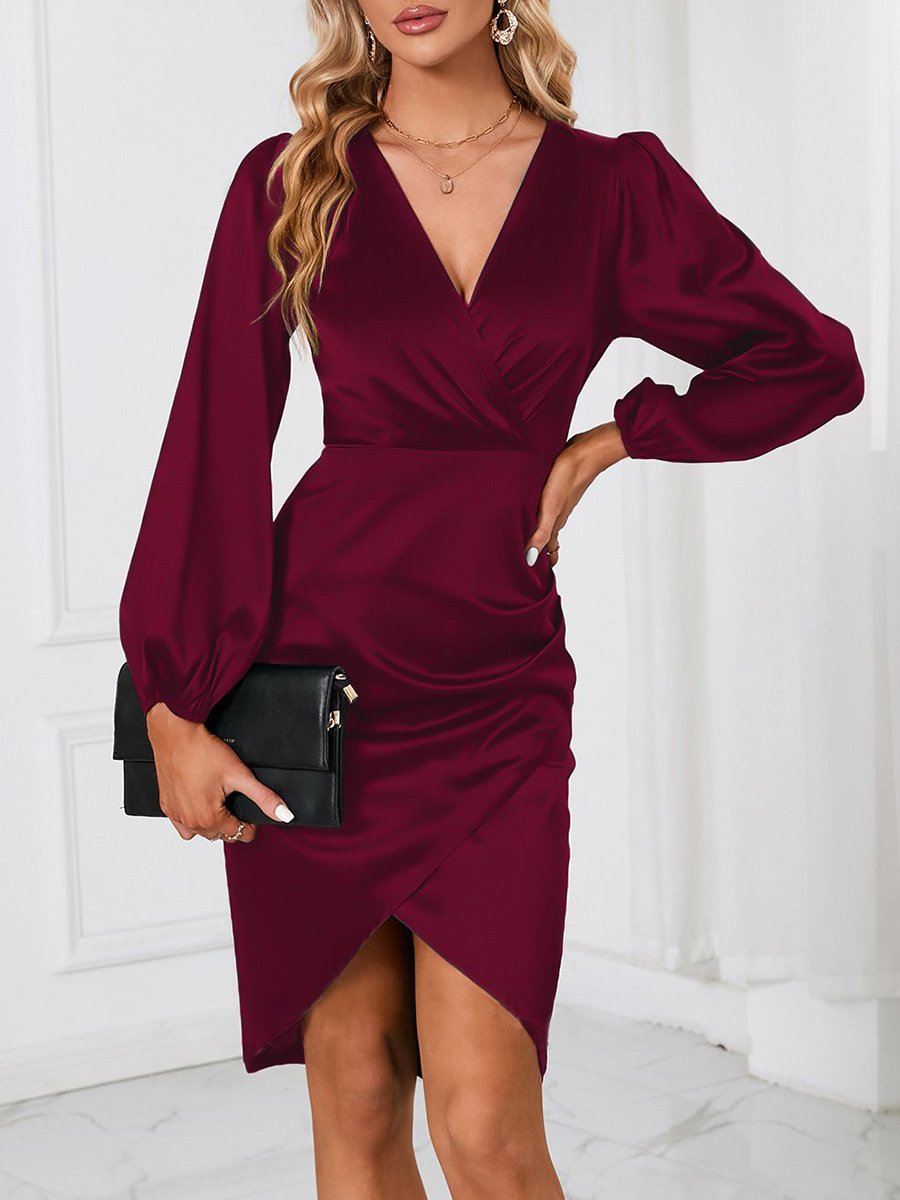 Light Luxury Fashionable High-End V-Neck Mini Dress