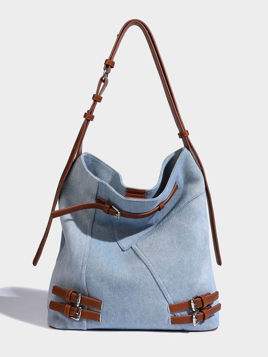 Versatile Fashion Casual Retro Denim Blue Tote Bag