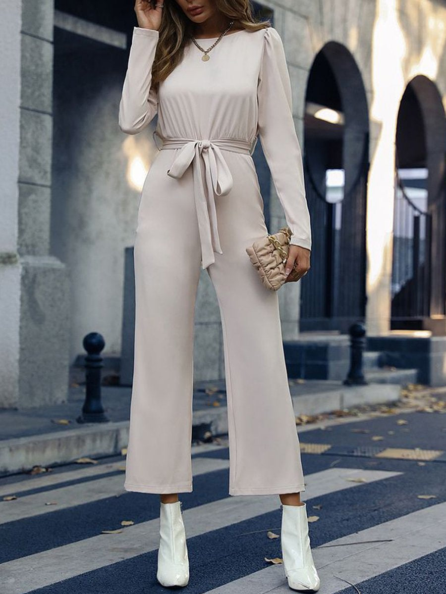 Comfortable Commuter Long-Sleeved Jumpsuit