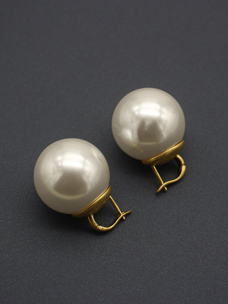 High Quality French Oversized Pearl Earrings