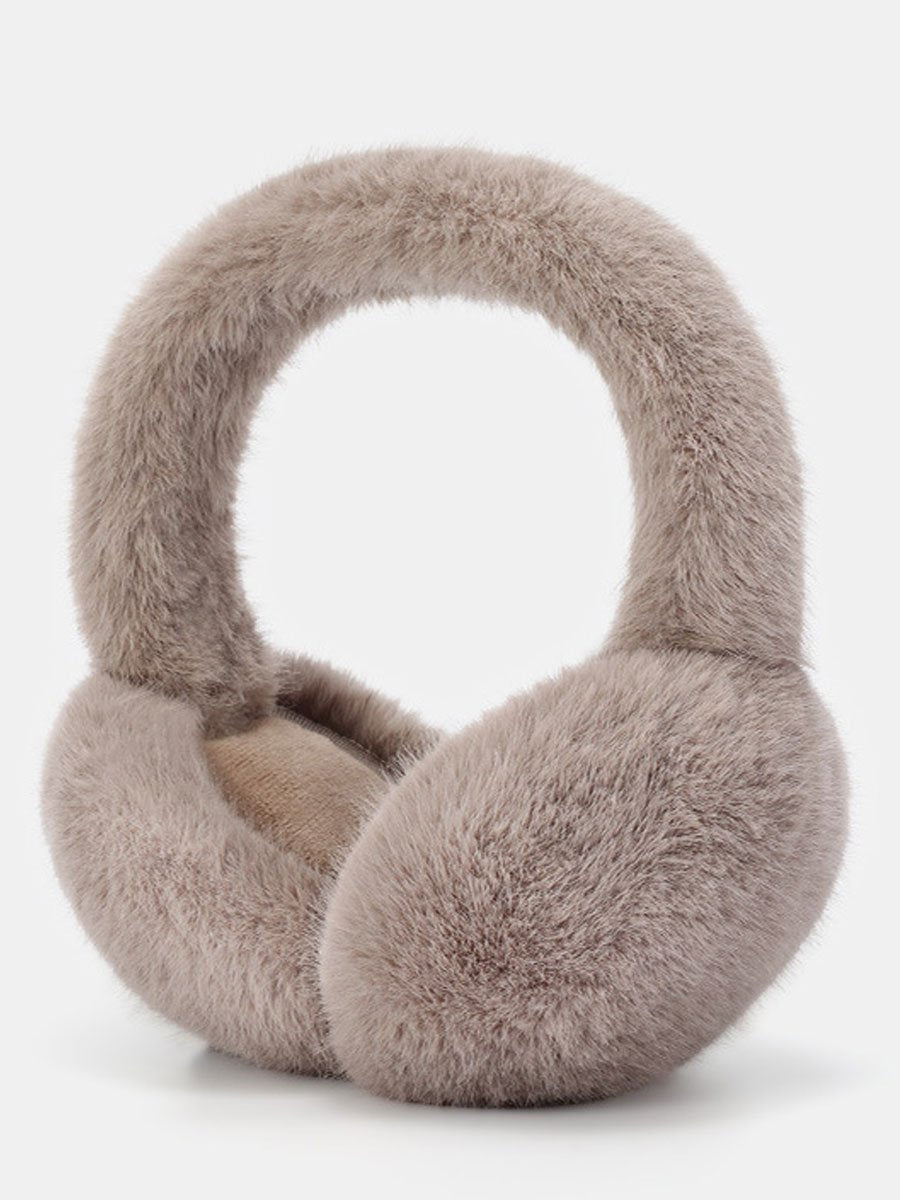 Warm And Windproof Fleece Foldable Imitation Rabbit Fur Earmuffs