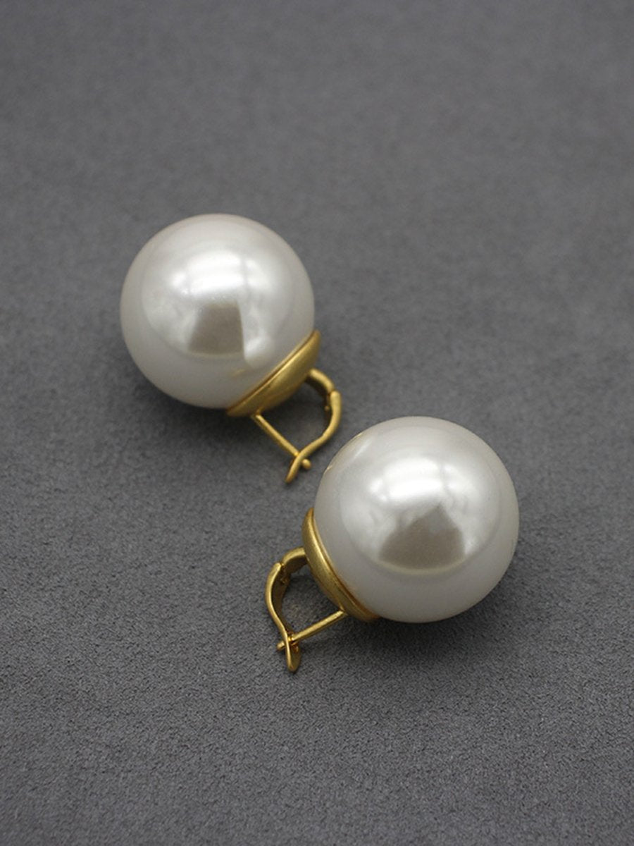 High Quality French Oversized Pearl Earrings