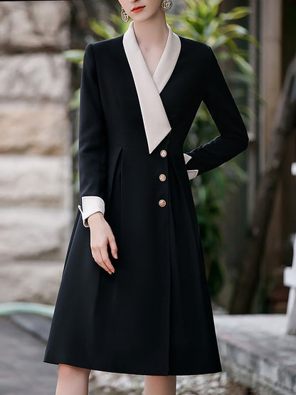 High-end elegant and fashionable temperament irregular neckline dress