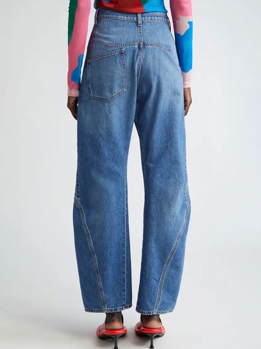 Casual Unique Pocket Banana Jeans