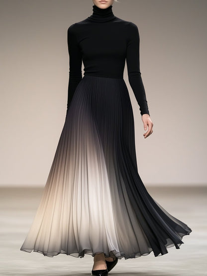 Fashionable And Elegant High-End Gradient Maxi Dress