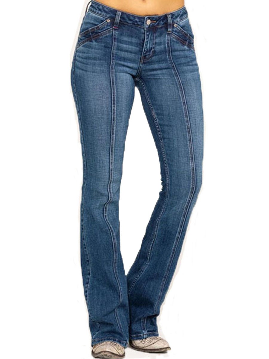 Casual Vintage Slim Flare Jeans