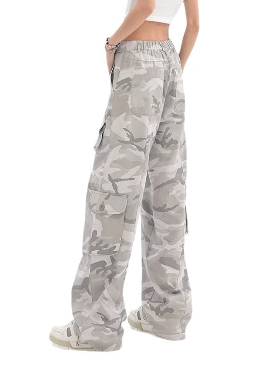 Casual Fashion Trousers Wide Leg Versatile Camouflage Trousers