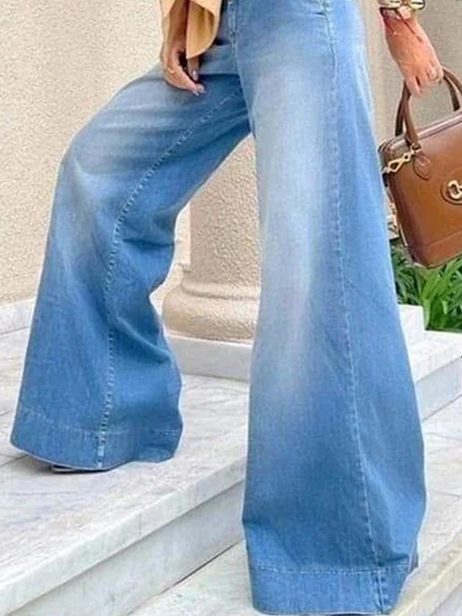 Fashion Personality Street Style Loose Wide-leg High Waist Long Jeans